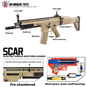 Pistolas de <span class=keywords><strong>Juguete</strong></span> Electrónicas SCAR Gel Blasters con Expulsión de Cartuchos, de Nylon, Seguras, Venta al Por Mayor - Product Image 3