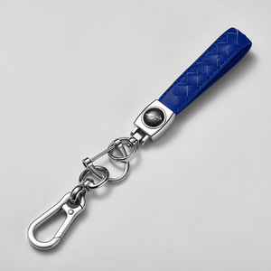 พวงกุญแจคาราบิเนอร์โลหะผสมสังกะสีรูปสี่เหลี่ยมผืนผ้าหนังแกะทนทาน - Product Image 1