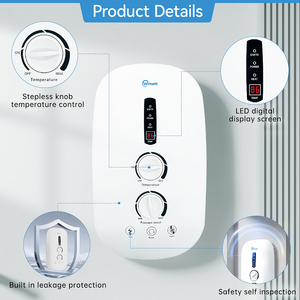 <span class=keywords><strong>Calentador</strong></span> de Agua Eléctrico Instantáneo sin Tanque para Toda la Casa, con Control Táctil y de Perilla, Automático, para Ducha - Product Image 1