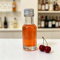 Botol Kaca Mini Kecil 20ml 30ml 50ml untuk Vodka Alkohol Anggur Brandy, Botol Minuman Souvenir Pernikahan dengan Tutup Aluminium
