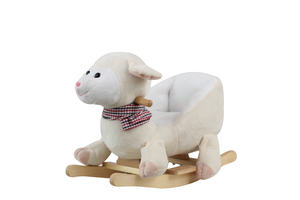 Fauteuil à <span class=keywords><strong>bascule</strong></span> en peluche en gros, chaise à <span class=keywords><strong>bascule</strong></span> en bois en forme de <span class=keywords><strong>cygne</strong></span> pour bébé - Product Image 4
