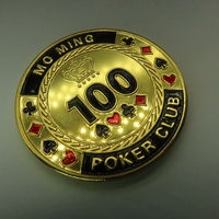 Pièce commémorative de qualité supérieure Pièce de poker en métal personnalisée Pièces de monnaie souvenir en or et dollar