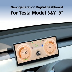 Écran d'instrument numérique LCD 9 pouces pour tableau de bord GPS pour <span class=keywords><strong>Tesla</strong></span> <span class=keywords><strong>Model</strong></span> <span class=keywords><strong>3</strong></span>/Y 2016-2026 prenant en charge CarPlay sans fil et Android Auto - Product Image 2