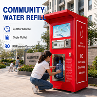 Distributeur automatique d'eau pure 24h/24, acceptant les pièces, les billets et les cartes IC