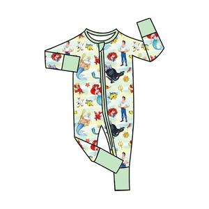 OEM Großhandel Kinder Zufällige Charakter gedruckt Bambus Langarm Double Zip Romper Zippy - Product Image 6