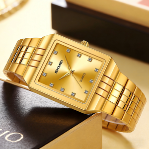 Montre analogique classique simple pour homme, carrée, style antique, dessin animé, luxe, mode, en acier inoxydable, étanche, quartz, avec logo personnalisé OEM - Product Image 1