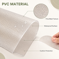 Tapis de protection transparent en PVC à texture quadrillée pour armoire, antidérapant, imperméable, pour tiroirs et étagères, facile à découper, pour rangement de cuisine