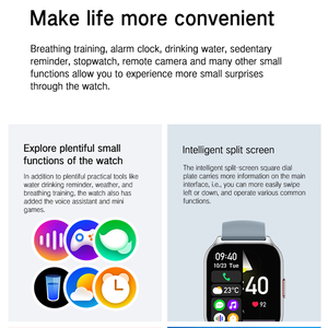 Smartwatch P95 con Schermo da <span class=keywords><strong>2</strong></span>,01 Pollici, Bluetooth 5.<span class=keywords><strong>2</strong></span>, Connessione App per Smartphone, Monitoraggio Fitness - Product Image 6