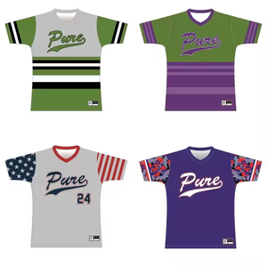 FQ CUSTOM Béisbol Cuello en V Tops On-Filed Digital Camo Softball Jersey EE. UU. <span class=keywords><strong>Bandera</strong></span> Camiseta deportiva Rayas clásicas Ropa de béisbol - Product Image 5