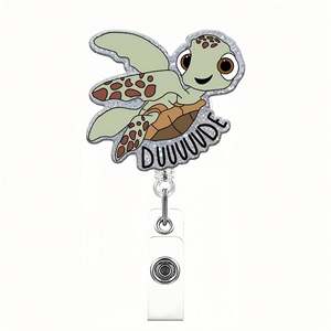 Cinta acrílica DIY para credenciales con hebilla de identificación de fácil extracción y función de rebote elástico de material ABS para temática de zoológico y submarina - Product Image 4