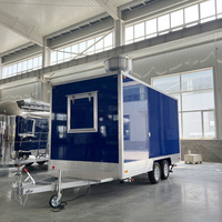 Camion de restauration mobile commercial de 13 pieds, résistant à la rouille, avec structure en aluminium, équipement de cuisine personnalisé, remorque pour glaces et en-cas