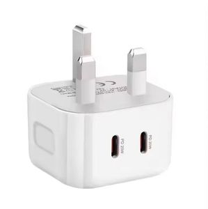 20W USB C PD Power <b>Adapter</b> Charger <b>UK</b> <b>Plug</b> A+C Wall Charger 35W Dual Type C Phone Charger Block - Product Image 3