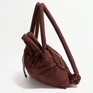 Sac à main léger en nylon pour femme avec cordon de serrage, logo personnalisé, sac à bandoulière - Product Image 4