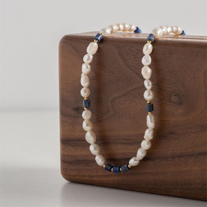 Nouveau produit tendance, collier ras de cou en pierre naturelle, perle d'eau douce, pour femmes - Product Image 4