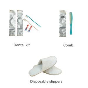 <span class=keywords><strong>Kit</strong></span> d'articles <span class=keywords><strong>de</strong></span> toilette jetables <span class=keywords><strong>de</strong></span> luxe pour hôtel, en gros, comprenant un <span class=keywords><strong>kit</strong></span> dentaire, un peigne et un ensemble <span class=keywords><strong>de</strong></span> chaussons jetables en peluche blanche pour invités - Product Image 3