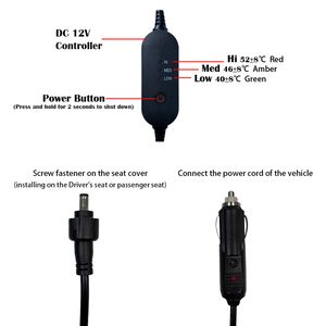 Funda de Asiento de Coche Cómoda con 3 Niveles de Calefacción, Asientos Calefactables de Seguridad para Automóviles - Product Image 4