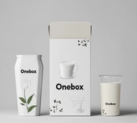 Boîte à lait personnalisée imprimée, emballage en carton recyclable pour boissons
