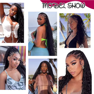 Extensions de cheveux vierges indiens de haute qualité KAMA, vague profonde, pour machine à tresser, double trame, cheveux humains bouclés en vrac, tissage - Product Image 6