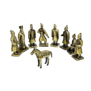 Terracotta Warriors and Horses Desk Decorations <strong>Retro</strong> <strong>Decor</strong> Vintage Terracotta Warriors Statue Metal Craft Souvenir <strong>Decor</strong> - Product Image 1
