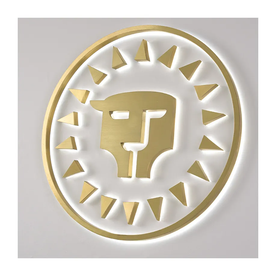 Logo de lettre rétroéclairée en métal à led personnalisé, alphabet en métal, logo 3d pour une utilisation intérieure ou extérieure