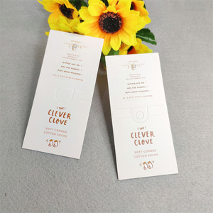 Chất Lượng Tốt Tùy Chỉnh Gấp Giấy Treo Tag Vớ Bao Bì Tag Treo Thẻ Cho Vớ - Product Image 4