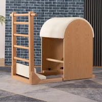 Ensemble de cinq pièces de Pilates en hêtre pour studio de yoga, équipement de fitness, échelle, seau, marchepied stable, chaise pour la danse et les sports