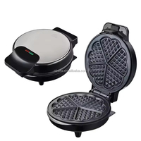 Gaufrier électrique Aifa 7-en-1 détachable en forme de cœur en acier inoxydable pour donuts, cupcakes et gaufres rondes