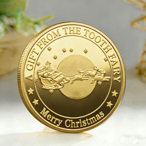 Monete da Collezione in Lega di Zinco di Alta Qualità - Artigianato Goffrato Placcato Oro per un'Atmosfera Natalizia - Arte e Oggetti da Collezione - Product Image 1