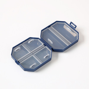 Portapillole in Plastica Resistente, Organizzatore Quadrato Portatile con 6 Scomparti, <span class=keywords><strong>Contenitore</strong></span> per <span class=keywords><strong>Capsule</strong></span> Nero - Product Image 6