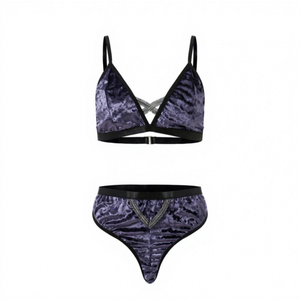 Conjunto de Lencería <span class=keywords><strong>Sexy</strong></span> para Mujer Madura a Precio Bajo al <span class=keywords><strong>por</strong></span> Mayor, Conjunto de Sujetador y Braguitas de Color Liso con Malla Transparente - Product Image 6