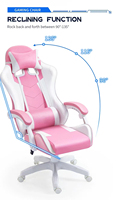 Chaise de jeu Led Rgb Fantech repawn avec Logo brodé et Support pour le dos et le cou