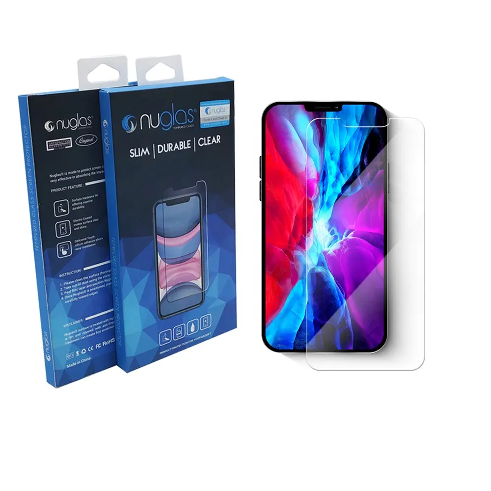 Groothandel Mobiele Telefoon <span class=keywords><strong>Accessoires</strong></span> 1Pack Premium Gehard Glas Screen Protector Voor Iphone 12 Pro Max