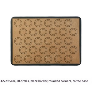 Tapis <span class=keywords><strong>de</strong></span> cuisson en silicone résistant au four 400 ° F Max pour la fabrication <span class=keywords><strong>de</strong></span> pain, <span class=keywords><strong>de</strong></span> gâteaux et <span class=keywords><strong>de</strong></span> pâtisseries à la maison, utilisation en cuisine - Product Image 2