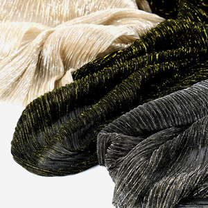 Tissu en maille métallique extensible tricoté effet clair de lune avec fonction mémoire, composition polyester et métal pour vêtements - Product Image 3