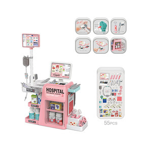 Ensemble de jeu de rôle <span class=keywords><strong>docteur</strong></span> pour la maternelle, chariot médical de simulation avec sons et lumières, jouets d'imitation pour enfants - Product Image 3
