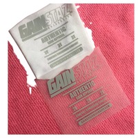 Étiquettes personnalisées en polyester lavables avec logo doré, autocollantes, thermocollantes pour vêtements, sacs, chaussures, marqueurs de taille – Vente en gros