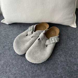 With Box Designer <strong>Clogs</strong> Slippers Cork Flat Fashion Summer Genuine Leather Slide Favourite <strong>Womens</strong> Mens High Quality Beach <strong>Shoes</strong> - Product Image 6