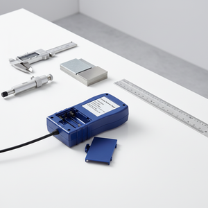 DR360デジタルコーティング厚さゲージメーター金属プラスチック表面測定用5mm凸凸半径曲率鋼 - Product Image 3