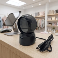 Escáner de Códigos de Barras 2D de Escritorio con Luz Roja, Interfaz USB, Escaneo Automático para Supermercados y Almacenes - En Stock