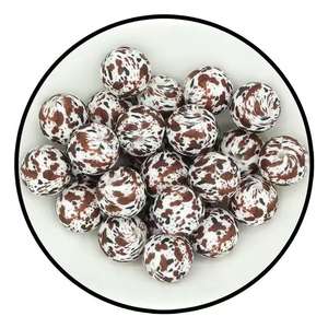 थोक 15 मिमी सिलिकॉन बीड प्रिंट थोक राउंड रबर सिलिकॉन पेन्स ब्रेसलेट के लिए फोकल बीम प्रिंट थोक गोल रबर सिलिकॉन - Product Image 4