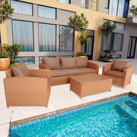 Brighton Hotel Terrace Möbel Set Sofa Set Kunststoff Günstige Freizeit Garten Wicker Outdoor UV und wasserdicht