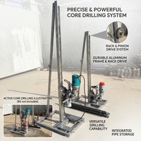 Foreuse de puits d'eau portable robuste de 1,8 kW, profondeur maximale de 60 m, machine de forage électrique, équipement de forage portable