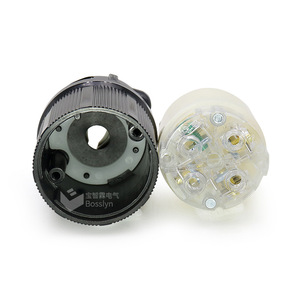 NEMA L17-30R נעילת מחבר, 30 Amp, 600 וולט 3 שלבים, 3P, 4Wrie הארקה, כיתה תעשייתית, לבן - Product Image 4