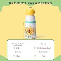 Botella de Agua Aislada de Acero Inoxidable Premium, Termo Portátil para Niños, Libre de BPA, Color y Logotipo Personalizables, Embalaje OEM ODM
