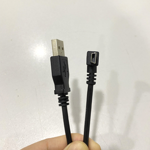 Câble vidéo USB Mini B mâle-mâle 2.0 personnalisé à angle droit 90 degrés, 5 fils, extrémité ouverte, ultra-mince, 28 AWG, PVC, 3,5 m, sans oxygène - Product Image 3