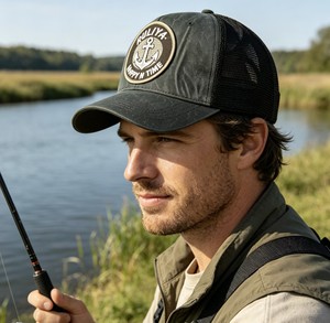 Custom Dark Green Washed <b>Trucker</b> Hat Patch Embroidery Mesh Baseball <b>Cap</b> Breathable Snapback <b>for</b> <b>Men</b> Women Streetwear - Product Image 5