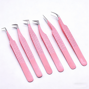 <span class=keywords><strong>Pinzas</strong></span> de Precisión <span class=keywords><strong>para</strong></span> Pestañas Yucagci Rosadas, Diseño de Pico de Águila en Ángulo Recto de 90 Grados, Producto Nuevo en Oferta - Product Image 1