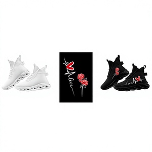 Zapatillas Deportivas Retro de Alta Gama Personalizadas <span class=keywords><strong>para</strong></span> Hombre, Transpirables, con Gráfico de Rosas, Dropshipping, Zapatillas Casuales Tipo Calcetín <span class=keywords><strong>para</strong></span> <span class=keywords><strong>Mujer</strong></span> - Product Image 1