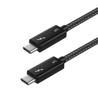 Thunderbolt 5 120Gbps transfert de données haute vitesse câble USB C PD charge rapide 240 Watts veste en nylon compatible avec les ordinateurs