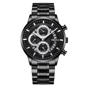 Montre de sport de luxe pour homme Drioshipping avec mouvement à quartz de haute qualité, boîtier en alliage étanche, aiguilles lumineuses, calendrier - 2369 - Product Image 1